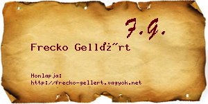 Frecko Gellért névjegykártya